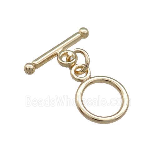 Copper Toggle Clasp Unfaded Light Gold Plated