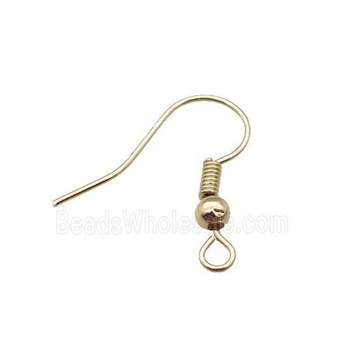 Copper Earring Accessories Hook Unfaded Light Gold Plated