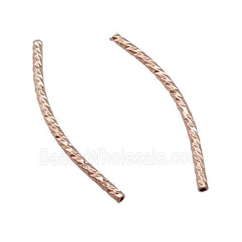 Copper Tube Beads Bend Rose Gold
