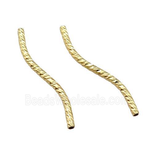 Copper Tube Beads Bend Gold Plated