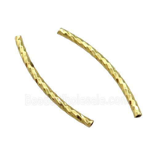 Copper Tube Beads Bend Gold Plated