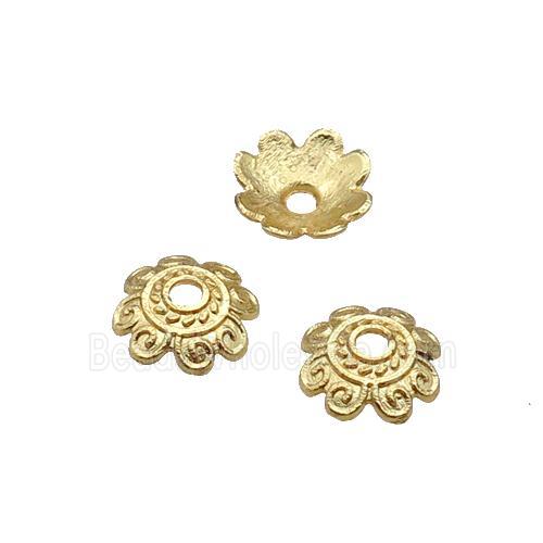 Copper BeadCaps Unfaded Gold Plated
