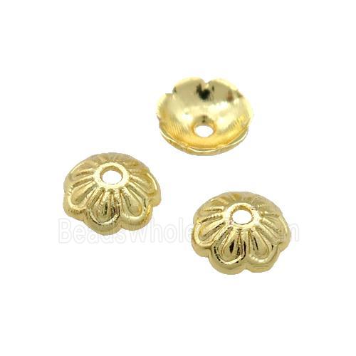 Copper Bead Caps Unfaded Gold Plated