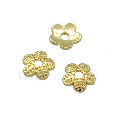 Copper Bead Caps Unfaded Gold Plated