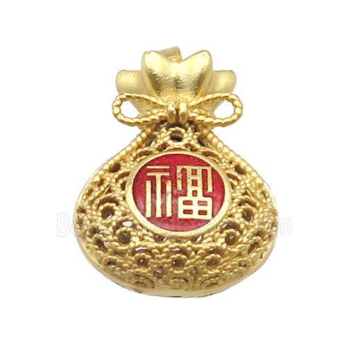 Copper Money Pendant Unfaded Duck Gold