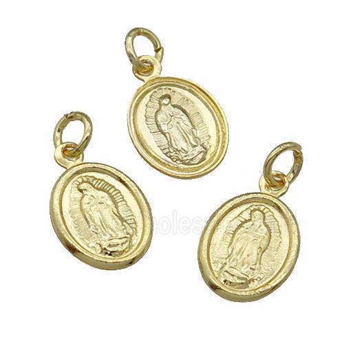 Copper Jesus Pendant Unfade 18K Gold Plated