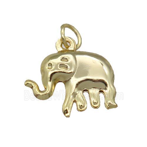 Copper Elephant Pendant Unfade 18K Gold Plated