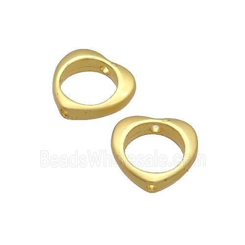 Copper Heart Beads Unfade Gold Plated
