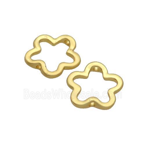 Copper Flower Beads Unfade Gold Plated