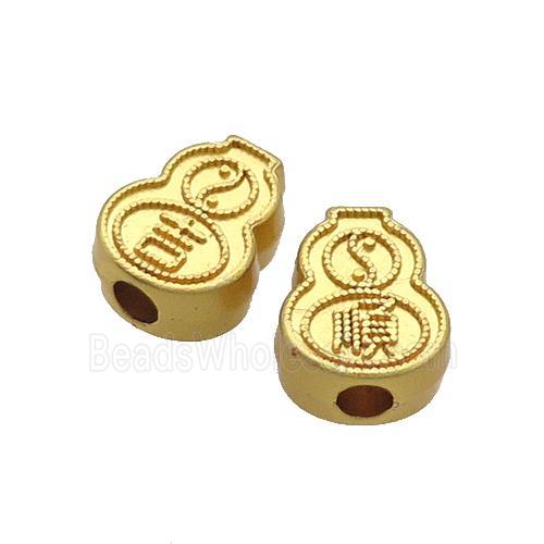 Copper Gourd Beads Large Hole Unfade Gold Plated