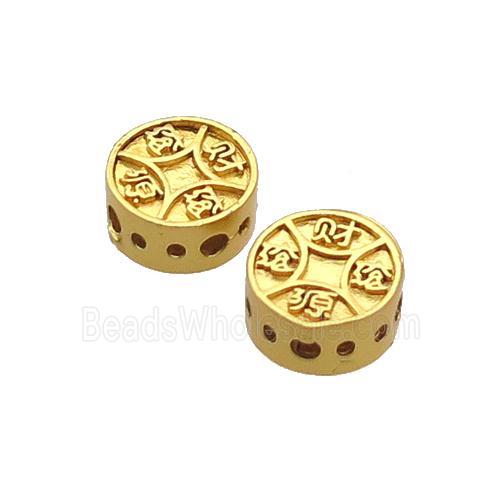 Copper Coin Beads Unfade Gold Plated