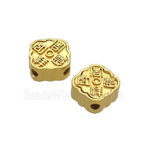 Copper Square Beads Unfade Gold Plated