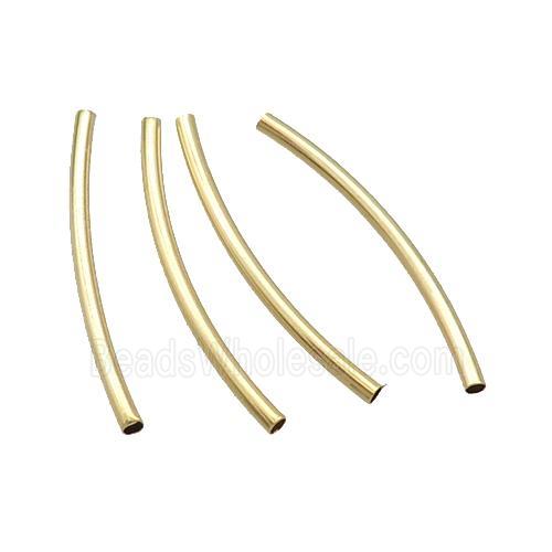 Copper Tube Beads Gold Plated