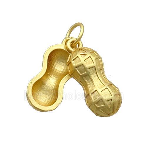 Copper Peanut Pendant Matte Gold
