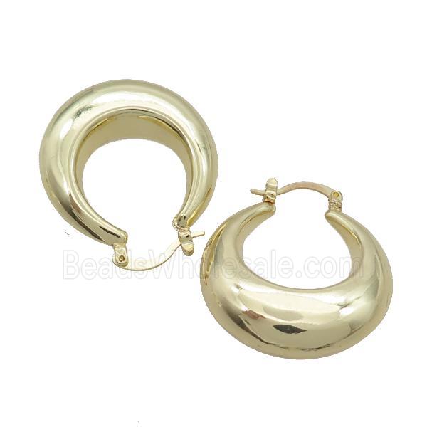 Copper Latchback Earring Gold Plated