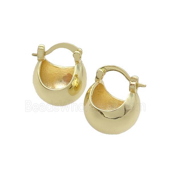 Copper Latchback Earring Gold Plated