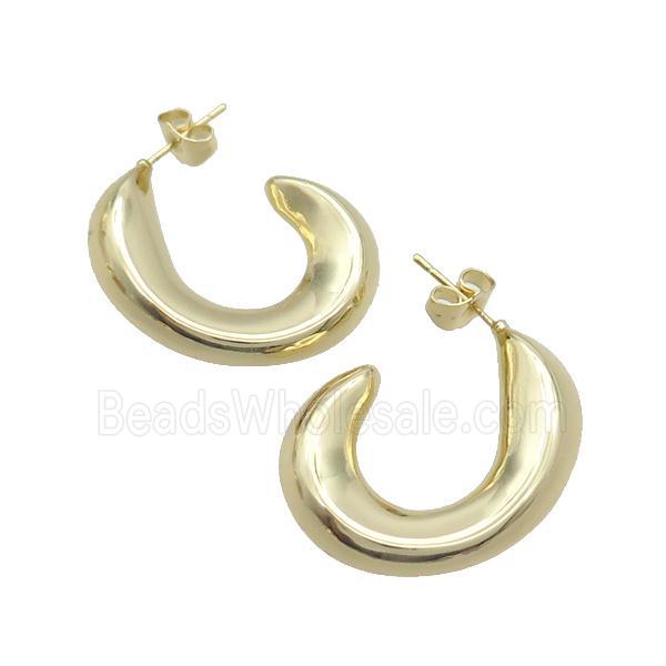 Copper Stud Earring Gold Plated