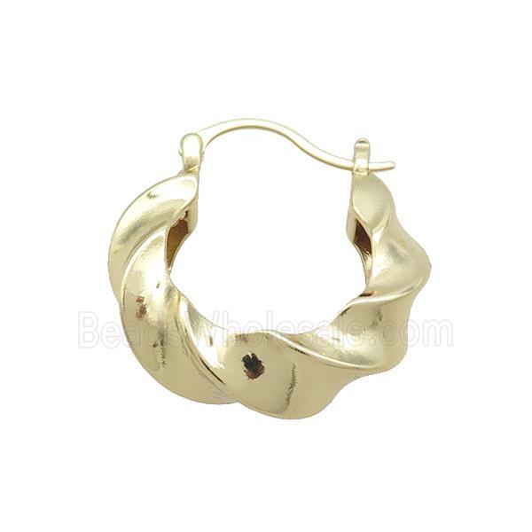 Copper Latchback Earring Gold Plated