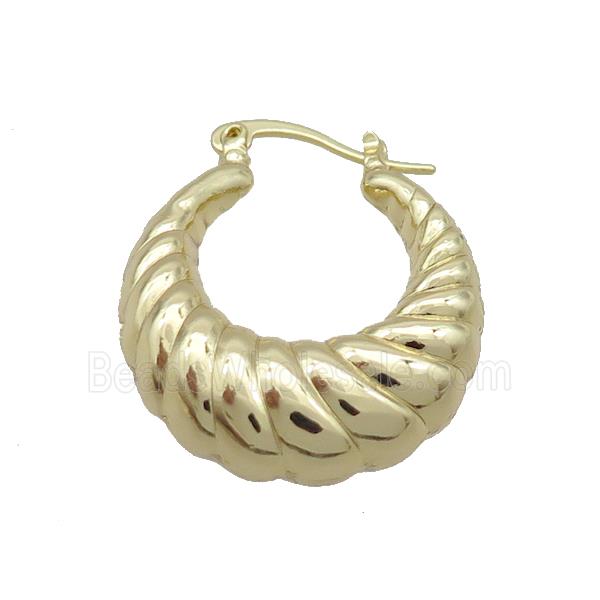 Copper Latchback Earring Gold Plated