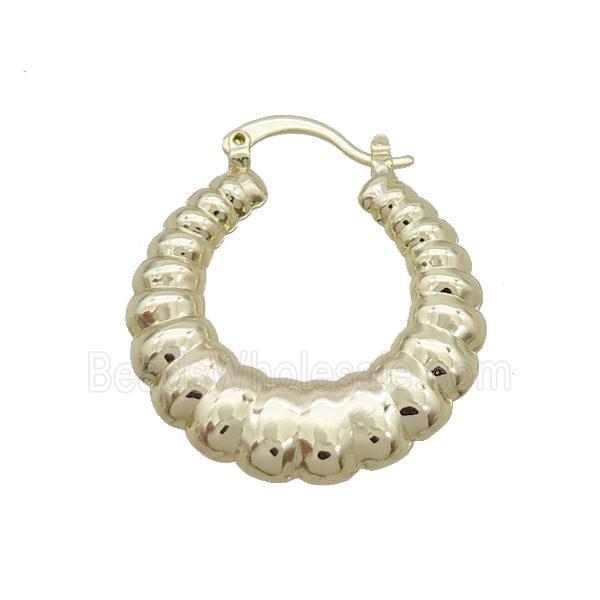 Copper Latchback Earring Gold Plated