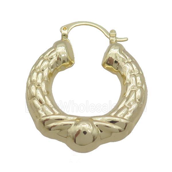 Copper Latchback Earring Gold Plated