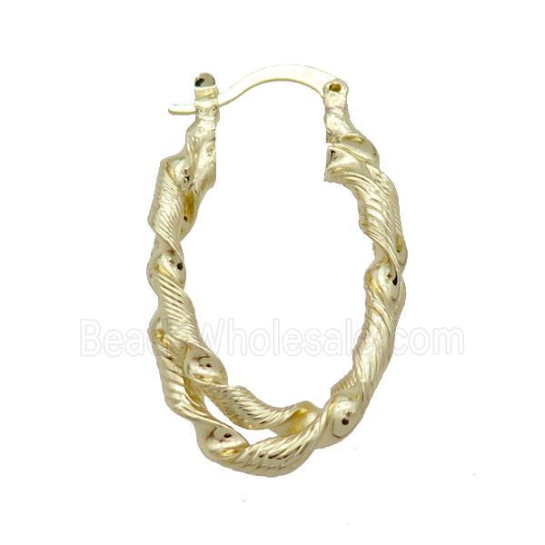 Copper Latchback Earring Gold Plated
