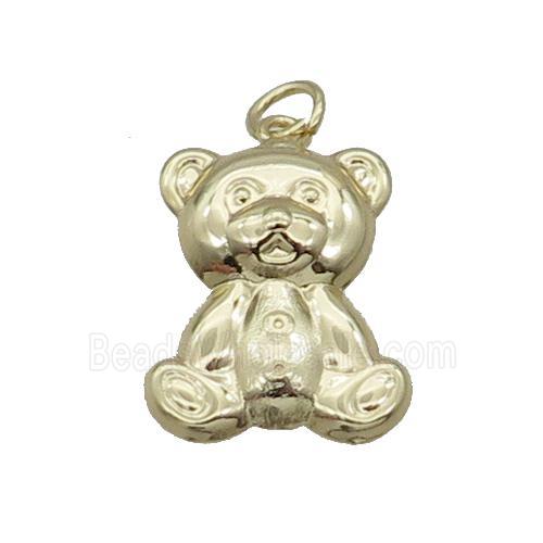 Copper Bear Pendant Gold Plated