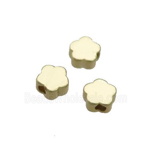 Copper Flower Beads Gold Plated