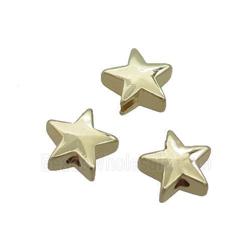 Copper Star Beads Gold Plated