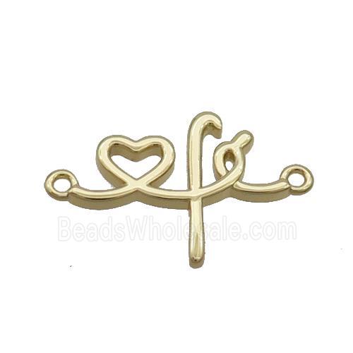 Copper Pendant 2loops Gold Plated