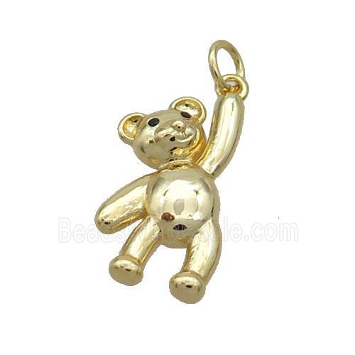Copper Bear Pendant Gold Plated
