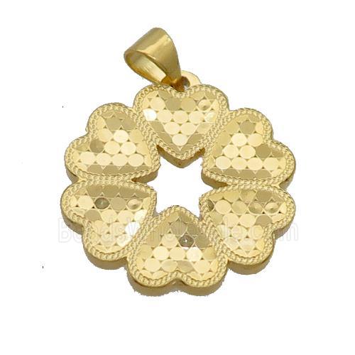 Copper Heart Pendant 18K Gold Plated