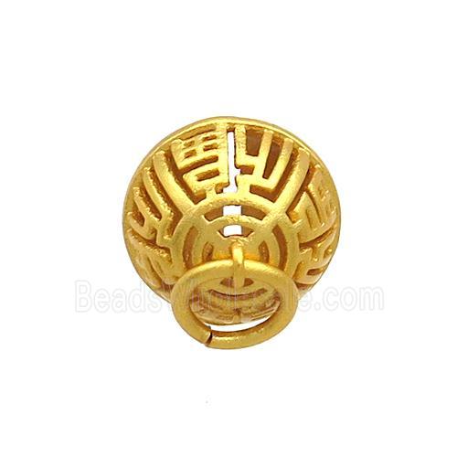 Copper Bell Pendant 18K Gold Plated