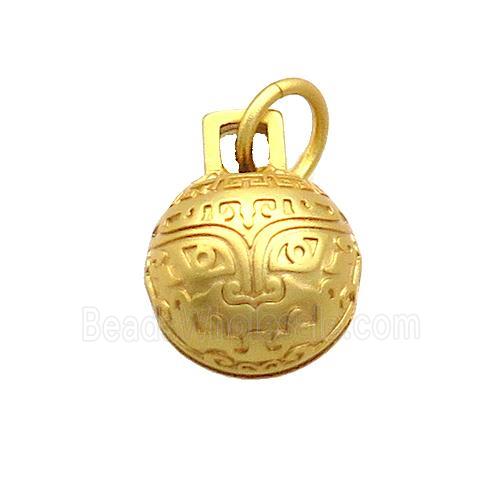 Copper Bell Pendant 18K Gold Plated