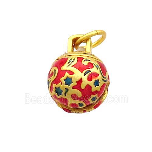 Copper Bell Pendant 18K Gold Plated