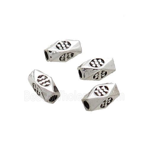 Tibetan Style Zinc Rice Beads Antique Silver