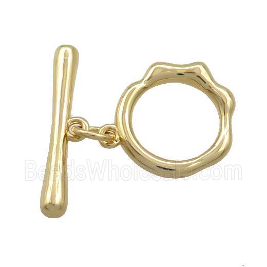Copper Toggle Clasp Gold Plated