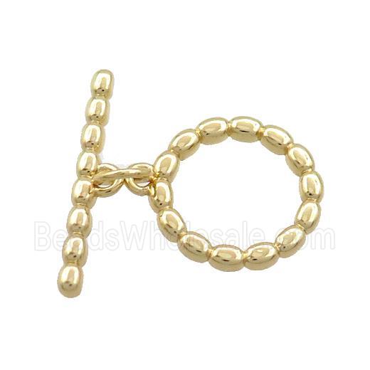 Copper Toggle Clasp Gold Plated