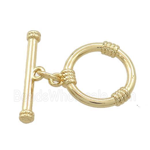 Copper Toggle Clasp Gold Plated