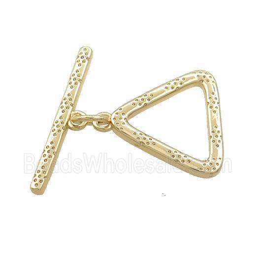 Copper Toggle Clasp Triangle Gold Plated