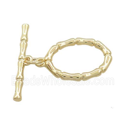 Copper Toggle Clasp Oval Gold Plated