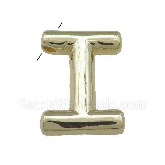 Copper Letter I Pendant Gold Plated