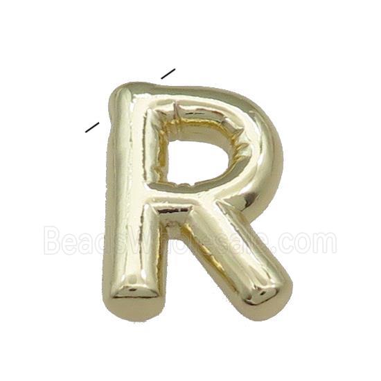 Copper Letter R Pendant Gold Plated