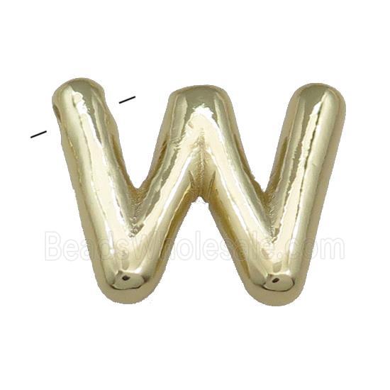 Copper Letter W Pendant Gold Plated