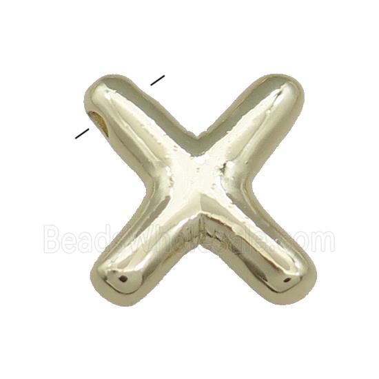 Copper Letter X Pendant Gold Plated