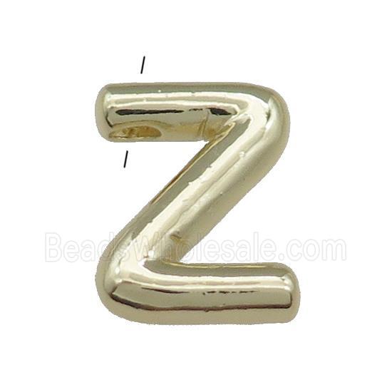 Copper Letter Z Pendant Gold Plated