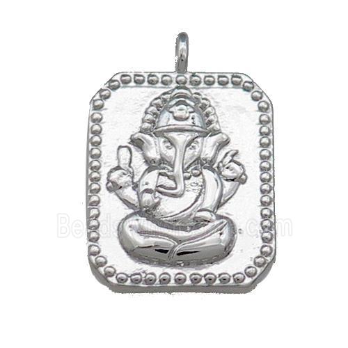 Copper Buddha Pendant Elephant Platinum Plated