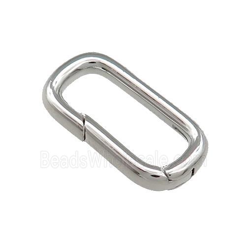 Copper Carabiner Clasp Platinum Plated