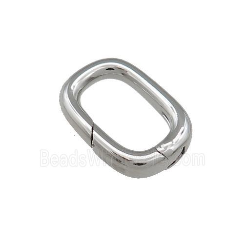 Copper Carabiner Clasp Platinum Plated