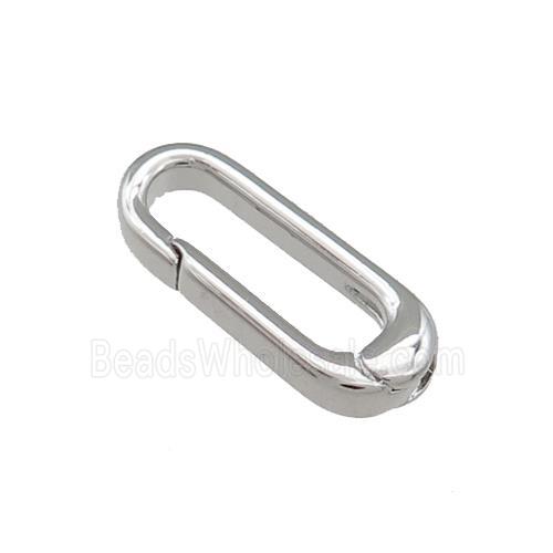 Copper Carabiner Clasp Platinum Plated